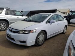 Salvage cars for sale at Brighton, CO auction: 2009 Honda Civic Hybrid