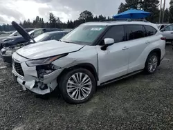 Vehiculos salvage en venta de Copart Graham, WA: 2022 Toyota Highlander Platinum