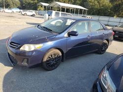 Salvage cars for sale at Savannah, GA auction: 2013 Toyota Corolla Base