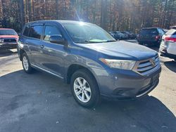 Salvage cars for sale at North Billerica, MA auction: 2013 Toyota Highlander Base