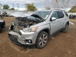 Salvage cars for sale from Copart Elgin, IL: 2019 Chevrolet Traverse LT