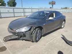 Salvage cars for sale at Oklahoma City, OK auction: 2015 Tesla Model S