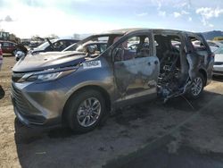 Salvage cars for sale at San Martin, CA auction: 2021 Toyota Sienna LE