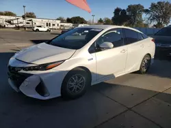 Salvage cars for sale at Sacramento, CA auction: 2018 Toyota Prius Prime