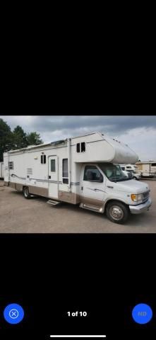 Ford salvage cars for sale: 2001 Ford Econoline E450 Super Duty Cutaway Van