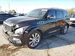 Salvage cars for sale at Oklahoma City, OK auction: 2017 Infiniti QX80 Base