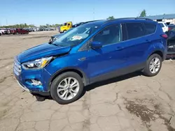 Salvage cars for sale at Woodhaven, MI auction: 2019 Ford Escape SEL