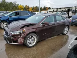 Ford salvage cars for sale: 2019 Ford Fusion SEL