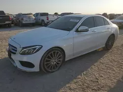 Salvage cars for sale at San Antonio, TX auction: 2016 Mercedes-Benz C 300 4matic