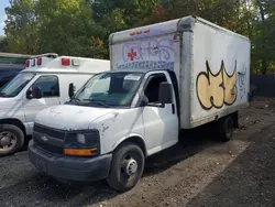 Salvage trucks for sale at New Britain, CT auction: 2009 Chevrolet Express G3500