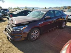 Salvage cars for sale at San Martin, CA auction: 2018 KIA Optima LX