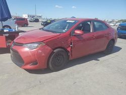 Salvage cars for sale at Grand Prairie, TX auction: 2018 Toyota Corolla L