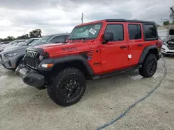 Jeep salvage cars for sale: 2022 Jeep Wrangler Unlimited Sport