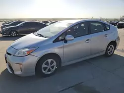 Salvage cars for sale at Grand Prairie, TX auction: 2013 Toyota Prius