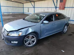 Salvage cars for sale at Colorado Springs, CO auction: 2013 Volkswagen Passat SEL