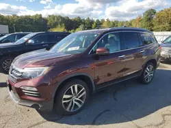 Salvage cars for sale at Exeter, RI auction: 2017 Honda Pilot Elite