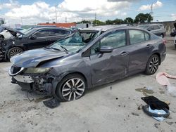 Salvage cars for sale at Homestead, FL auction: 2015 Honda Civic EXL