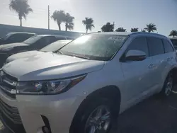 Toyota salvage cars for sale: 2018 Toyota Highlander Limited