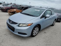 Honda salvage cars for sale: 2012 Honda Civic LX