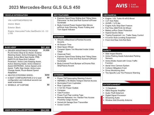 2023 Mercedes-Benz GLS 450 4matic