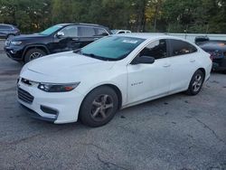 Chevrolet Malibu ls salvage cars for sale: 2017 Chevrolet Malibu LS