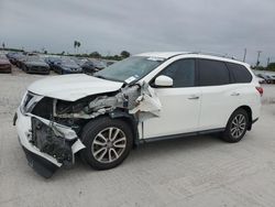 Nissan salvage cars for sale: 2015 Nissan Pathfinder S