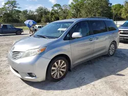 Salvage cars for sale from Copart Fort Pierce, FL: 2012 Toyota Sienna XLE