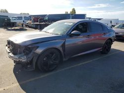 Salvage cars for sale at Hayward, CA auction: 2018 Honda Accord Sport