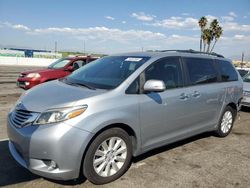 Salvage cars for sale at Van Nuys, CA auction: 2015 Toyota Sienna XLE