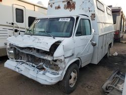 Salvage trucks for sale at Brighton, CO auction: 1991 GMC Cutaway Van G3500