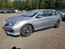 Salvage cars for sale at Graham, WA auction: 2016 Honda Accord LX