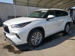 Salvage cars for sale at Fresno, CA auction: 2022 Toyota Highlander Platinum