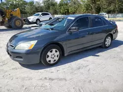 Salvage cars for sale from Copart Fort Pierce, FL: 2007 Honda Accord LX