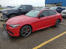 Salvage cars for sale from Copart Woodhaven, MI: 2022 Alfa Romeo Giulia Super