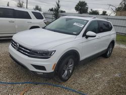 Volkswagen salvage cars for sale: 2019 Volkswagen Tiguan SEL Premium