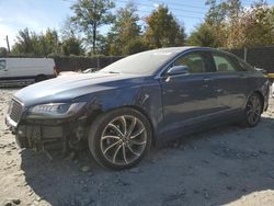 Salvage cars for sale at Waldorf, MD auction: 2019 Lincoln MKZ Reserve I