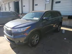 Salvage cars for sale at Louisville, KY auction: 2015 Toyota Highlander XLE