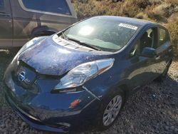 Salvage cars for sale at Reno, NV auction: 2017 Nissan Leaf S