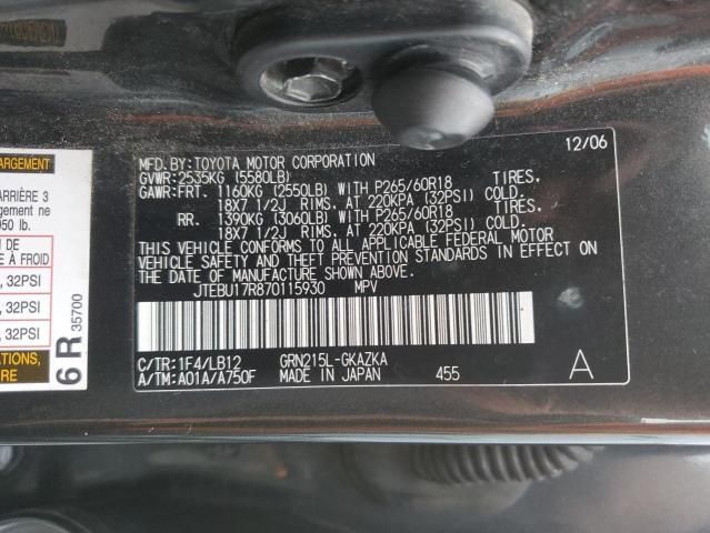 2007 Toyota 4runner Limited