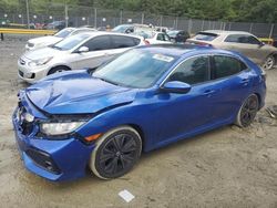 Honda salvage cars for sale: 2018 Honda Civic EX