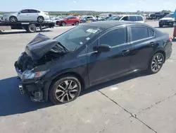 Salvage cars for sale at Grand Prairie, TX auction: 2015 Honda Civic EX