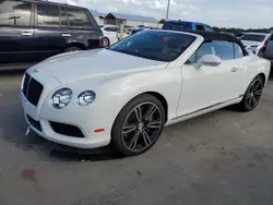 Salvage cars for sale at Riverview, FL auction: 2013 Bentley Continental GTC V8