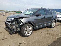 Salvage cars for sale from Copart Woodhaven, MI: 2015 Ford Explorer XLT