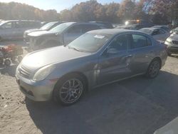 Salvage cars for sale at North Billerica, MA auction: 2006 Infiniti G35