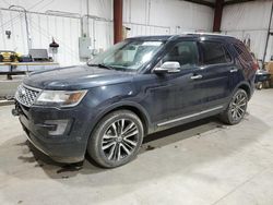 Salvage cars for sale at Billings, MT auction: 2017 Ford Explorer Platinum