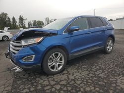 Salvage cars for sale at Portland, OR auction: 2018 Ford Edge Titanium