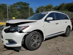 Salvage cars for sale at Waldorf, MD auction: 2017 Infiniti QX60