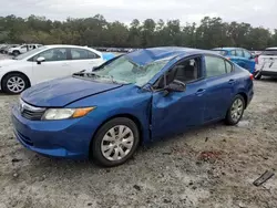 Honda salvage cars for sale: 2012 Honda Civic LX