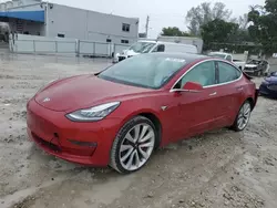 Carros salvage para piezas a la venta en subasta: 2019 Tesla Model 3