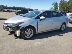 Salvage cars for sale at Dunn, NC auction: 2019 Chevrolet Cruze LT